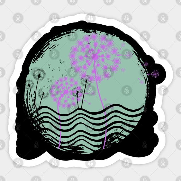 wavy dandelion Sticker by Texty Two